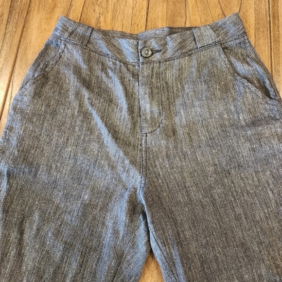 Poetry Textured Tailored Trouser ankle crop  Pants linen wool blend size 4 - Picture 3 of 13